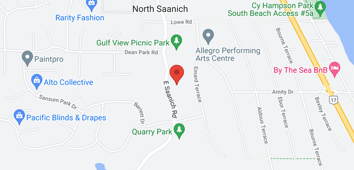 map of 8607 East Saanich Rd